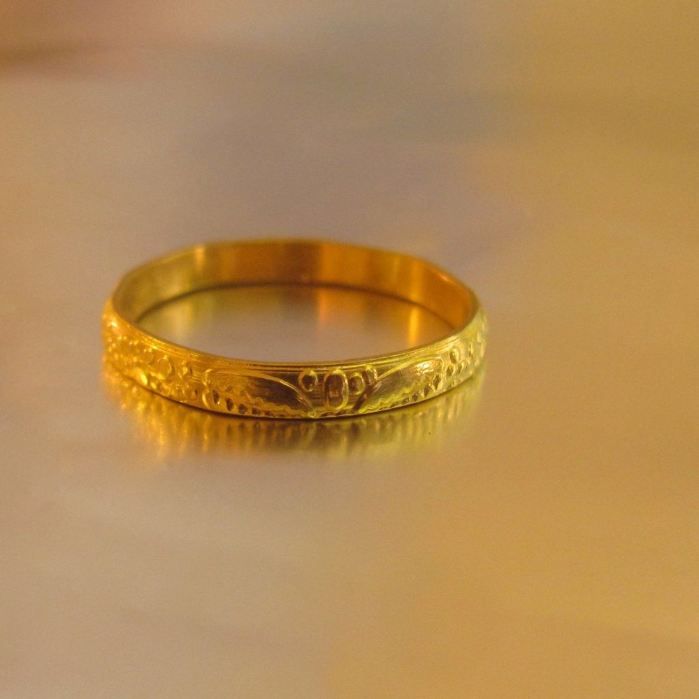 Wedding ring | Handmade band for women men | Minimalist gold ring